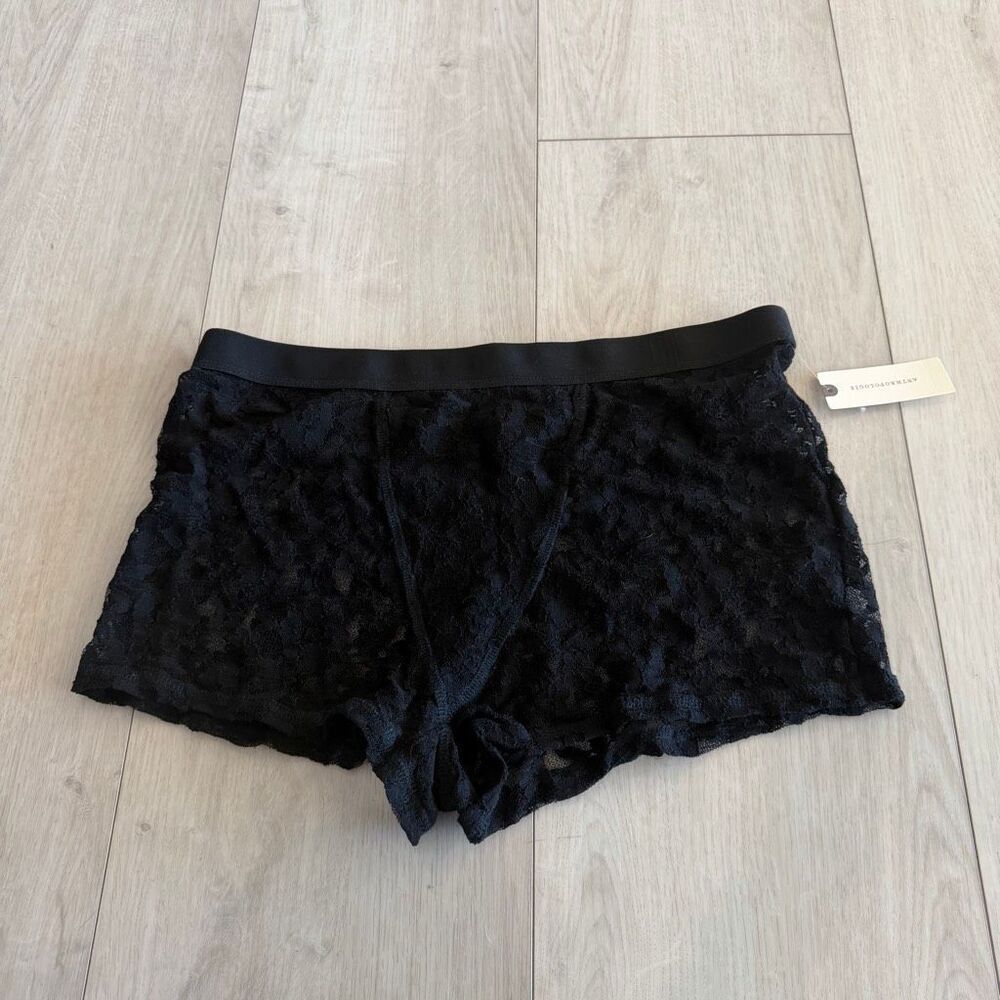 Anthropologie black lace boxer women’s size m